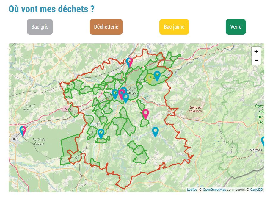 Une carte interactive pour savoir où vont nos déchets