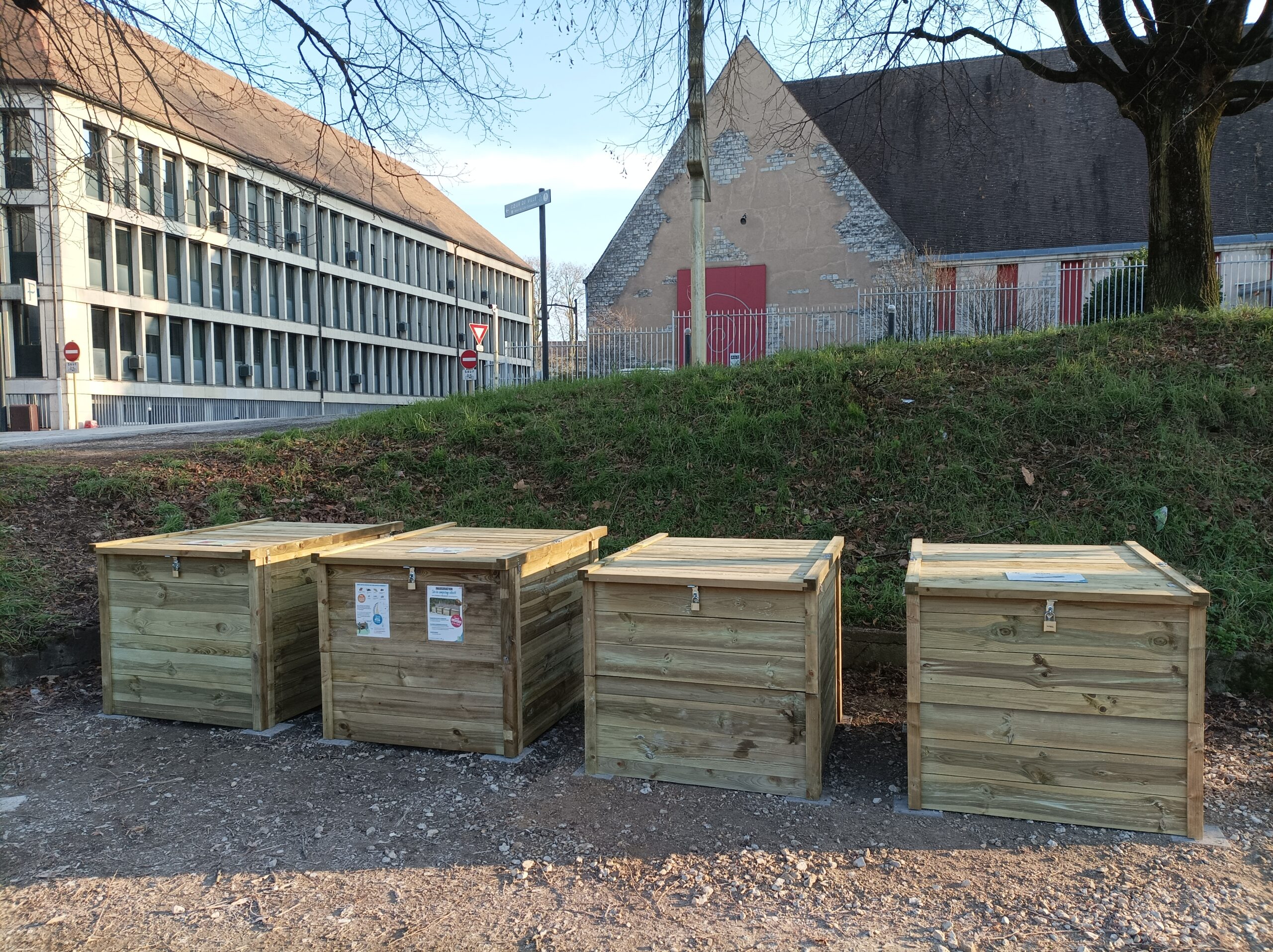 Ouverture d'un site de compostage rue d'Arènes