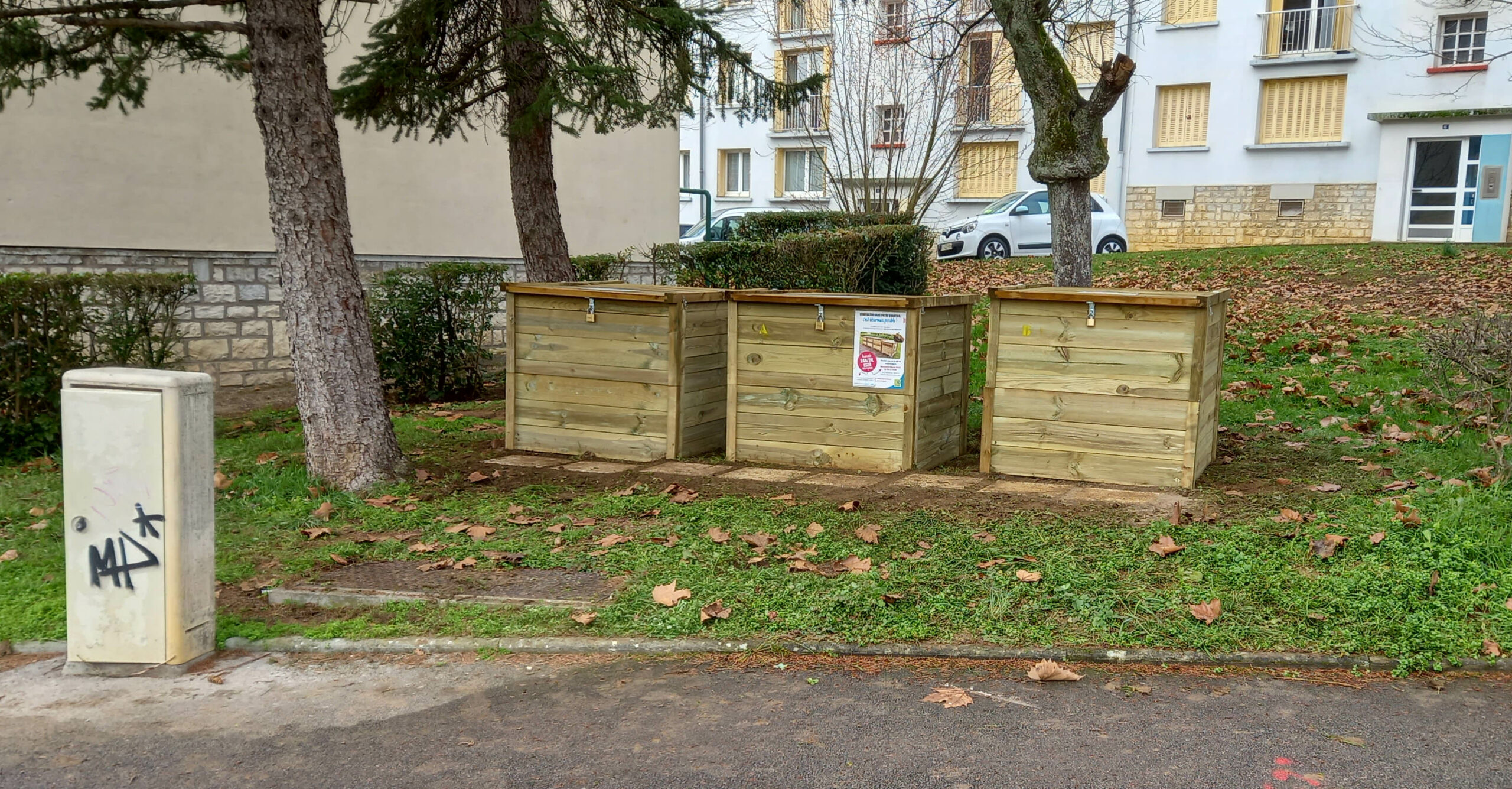 Ouverture d'un site de compostage rue des Pâquerettes